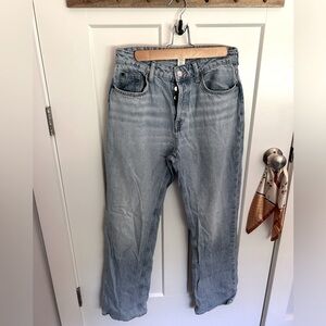 H&M Baggy Straight Leg Jeans - Light Wash